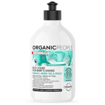 Organic People Organic Liquid Baby Dishes Green Tea and Peach 500ml
