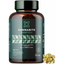 Cannabite Aceite Semilla Cáñamo con Omega 3, 6 y 9 365 Cápsulas
