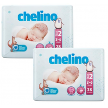 Chelino Pañales Talla 2 (3-6 Kg) 2x28 uds