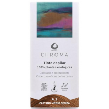 Chroma Tinte Capilar Natural Castaño Medio Ceniza 4.1 100 gr