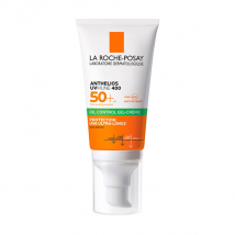La Roche Posay Anthelios Gel-Crème Solaire Visage Anti-Brillance Non Parfumée SPF50+ 50ml pour Peau Mixte, Peau Grasse