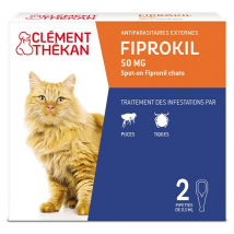 Clément Thékan Anti-Puces Chat et Anti-Tiques, 2 pipettes