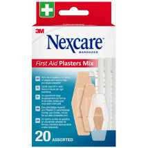 Kit de primeiros socorros Nexcare com tiras sortidas (20 unidades)