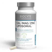 Biocyte Cal/Mag/Zinc Liposomal Calcium, Magnésium et Zinc Liposomés 60 Gélules