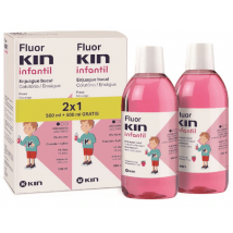 Kin FluorKin Colutório Infantil Morango 2x500 ml