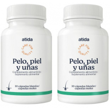 Atida Vitaminas Pelo, Piel y Uñas 2x30 Cápsulas Blandas