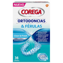Corega Ortodoncias & Férulas 36 Tabletas Limpiadoras