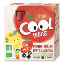 Vitabio Cool Fruits Manzan, Fresa y Arándanos 4x90 gr