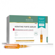 Biocyte Pack Kératine Forte Serum Anti-chute 15 Ampoules de 9 ml 45 jours - Fortifiant, Réduction Chute, Stimulant Repousse -