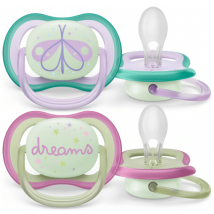 Philips Avent Ultra Air Night Pacifiers Girl 0-6m 2 units