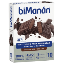 Barras de chocolate fondant biManán, 10 unidades