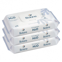 Biolane lot de 3 lingettes épaisses H2O X72