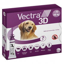 Vectra 3D solution spot-on pour chiens > 25–40 kg - 3 pipettes