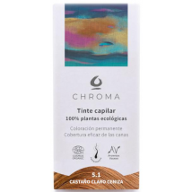 Chroma Tinte Capilar Natural Castaño Claro Ceniza 5.1 100 gr