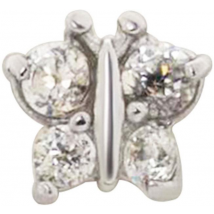 Inverness Pendiente Acero Inox 848S Mariposa Cristal