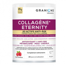 Granions - Collagène Eternity - Collagène marin - 85g Poudre Goût Framboise