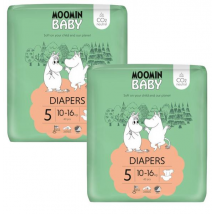 Moomin Baby Pañales Talla 5 (10-16 Kg) 2x40 uds