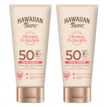Loção Facial Protetora Iluminadora Hawaiian Tropic FPS 50 2x50 ml