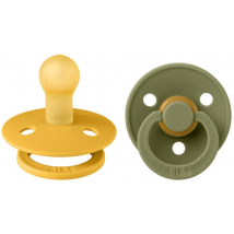 Bavoirs Sucette Couleurs Abeille / Olive 6-18m 2 unités