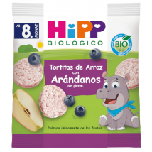 Bolinhos de Arroz Biológicos com Mirtilo Hipp +8m 30 gr