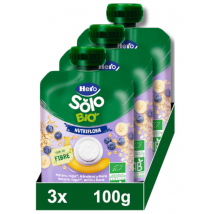 Hero Solo Bolsita de Platáno, Arándanos y Yogur +6m 3x100 gr