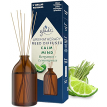 Glade Aromatherapy Calm Mind Bergamota y Hierba Limón 8 Varillas 80 ml
