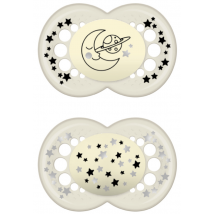 Chupeta Mam Original Night +16m Látex Unissex 2 unidades