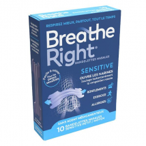 Breathe Right Bandelettes Nasales Sensitive Moyen Nez Congestionné 10 unités