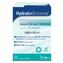 Hydralin Balance Gel Vaginal Contre Vaginose Bactérienne Triple Action 7 tubes