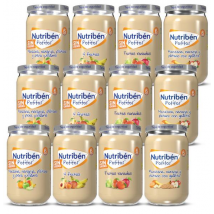 Nutribén Pots de Fruits Assortis +6m 12 unités