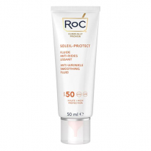 RoC Soleil Protect Fluide Anti-Rides Lissant SPF50 - 50ml pour Tous Types de Peaux