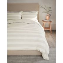 M&S Collection Parure de lit en lin mélangé à rayures - Natural Mix, Natural Mix