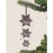 Étoiles décoratives en cascade à suspendre - Argent, Argent