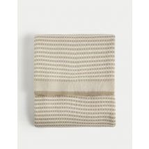 M&S Collection Plaid en tricot bicolore - Beige Peau, Beige Peau