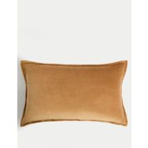M&S Collection Coussin en velours 100 % coton - Or Foncé, Or Foncé