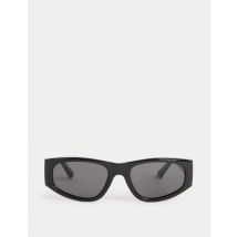 Womens M&S Collection Lunettes de soleil oeil de chat angulaires - Noir, Noir