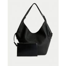 Womens M&S Collection Sac fourre-tout en similicuir - Noir, Noir