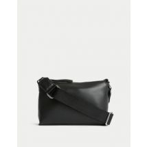 Womens Per Una Sac à bandoulière en cuir - Noir, Noir