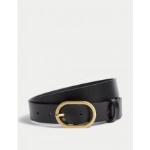 Womens M&S Collection Ceinture en cuir, idéale pour les jeans - Black, Black