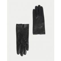 Womens M&S Collection Gants en cuir - Black, Black