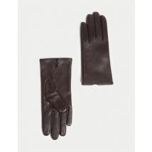 Womens M&S Collection Gants en cuir - Burgundy, Burgundy