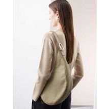 Womens Autograph Sac en cuir véritable à bandoulière et boucle - Taupe, Taupe