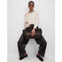 Womens M&S Collection Pull coupe décontractée à encolure bateau avec alpaga - Oatmeal, Oatmeal