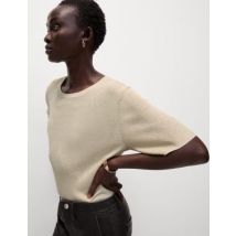 Womens M&S Collection Top en maille, effet métallisé - Gold Mix, Gold Mix
