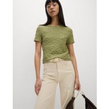 Womens M&S Collection Top en coton texturé - Fern Green, Fern Green
