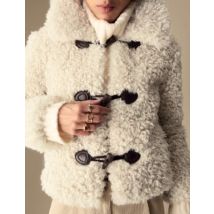 Womens Per Una Manteau court à encolure en fausse fourrure - Ecru, Ecru