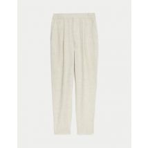 Womens M&S Collection Pantalon fuselé en lin - Oatmeal, Oatmeal