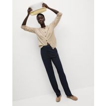 Womens M&S Collection Pantalon extensible coupe droite - Dark Navy, Dark Navy