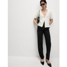 Womens M&S Collection Pantalon extensible coupe droite - Black, Black