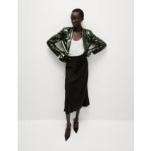 Womens M&S Collection Blazer droit coupe décontractée embellie - Dark Green, Dark Green